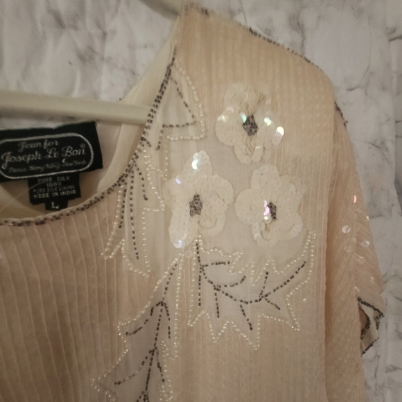 A Jean for Joseph Le Bon vintage pure silk 100% beaded and sequins dress. - Picture 3 of 5